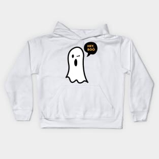 Hey, Boo! Halloween Ghost Kids Hoodie